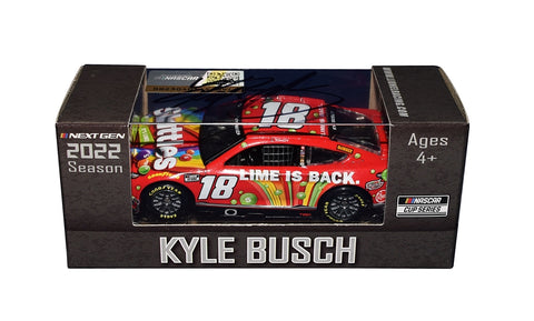 Autographed 2022 Kyle Busch #18 Skittles Racing LIME IS BACK Diecast Car