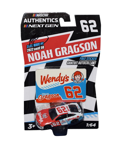 Enhance your NASCAR memorabilia collection with the exclusive autographed Noah Gragson #62 Wendy's Biggie Bag Next Gen Camaro diecast car, a symbol of speed and excitement on the track.