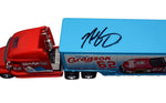 Celebrate the world of NASCAR with the officially licensed AUTOGRAPHED 2022 Noah Gragson #62 Wendy's Racing 1/64 Scale Transporter Hauler. Each signature is obtained through exclusive signings and comes with a Certificate of Authenticity, guaranteeing its genuineness.