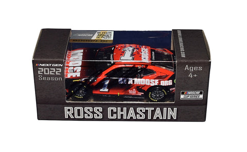 Autographed 2022 Ross Chastain #1 Be A Moose TALLADEGA WIN (Raced Version) Trackhouse Racing Signed Action 1/64 Scale NASCAR Diecast Car with COA