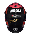 This autographed 2022 Ross Chastain #1 Moose Fraternity Mini Helmet, featuring the HAIL MELON design, is a prized collector's item. Authentic signatures, COA, and a 100% lifetime guarantee included.