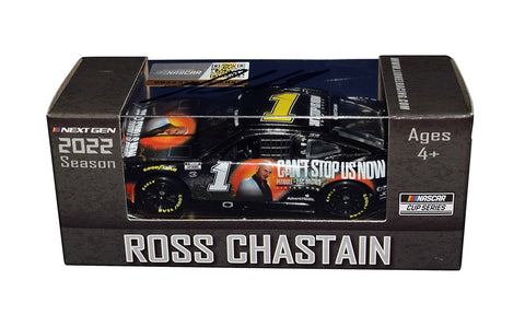 Get your piece of racing history with this AUTOGRAPHED 2022 Ross Chastain #1 Pitbull World Tour Diecast Car.