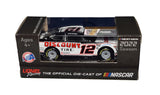 AUTOGRAPHED 2022 Ryan Blaney #12 Discount Tire Racing Diecast Car, the ultimate gift for NASCAR fans and collectors alike.