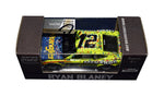 Close-up of Ryan Blaney's authentic signature on the AUTOGRAPHED 2022 #12 Menards Racing ALL-STAR WIN Diecast Car, a prized NASCAR collectible.