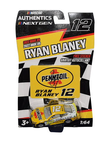 AUTOGRAPHED 2022 Ryan Blaney #12 Pennzoil Racing Diecast Car, the ultimate gift for NASCAR fans and collectors, celebrating a true racing champion.