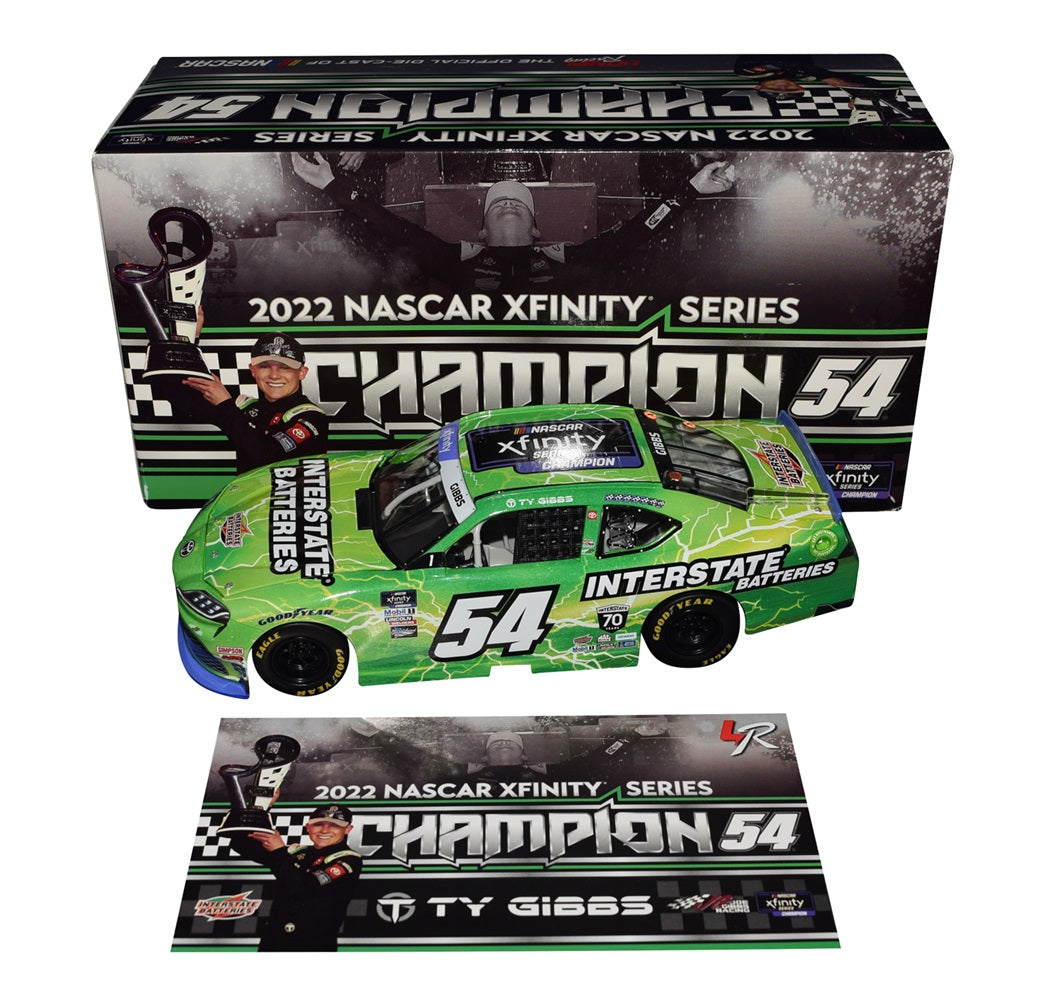 ミニカー　1/24 ”タイ・ギブス” INTERSTATE BATTERIES TOYOTA スープラ NASCAR Xfintyシリーズ 2022 チャンピオン #54 「フードオープンシリーズ」 [N542223INBTYCHA] タイ・ギブス` #54 INTERSTATE BATTERIES TOYOTA スープラ