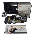 Collector's delight - Limited edition 1/24 scale Diecast Car, featuring Tyler Reddick's genuine signature, exclusively obtained through public/private signings and coveted garage area access via HOT Passes.