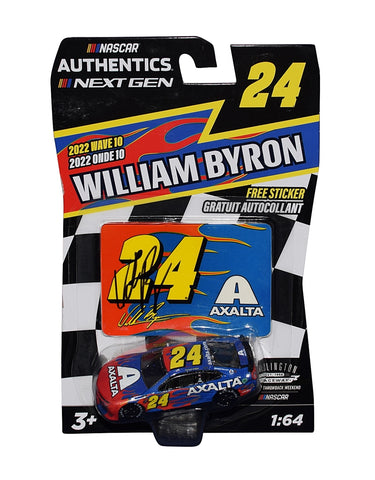AUTOGRAPHED 2022 William Byron #24 Axalta Racing DARLINGTON THROWBACK Diecast Car, the perfect gift for NASCAR enthusiasts, celebrating a racing legend.