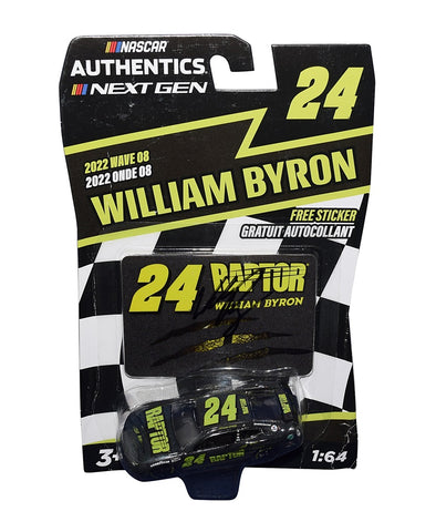 Experience the adrenaline of NASCAR with the autographed 2022 William Byron #24 Raptor Racing diecast car, featuring a signature obtained through exclusive signings for guaranteed authenticity.
