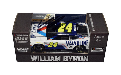 AUTOGRAPHED 2022 William Byron #24 Valvoline Racing Diecast Car, the ultimate gift for NASCAR fans and collectors, celebrating a true racing champion.