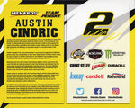 Autographed Austin Cindric #2 Menards Racing Official Hero Card | Signed 8X10 Inch NASCAR Picture with Certificate of Authenticity