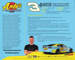 Autographed Austin Dillon #3 Andy's Frozen Custard Official Hero Card | Signed 8X10 Inch NASCAR Picture with Certificate of Authenticity.