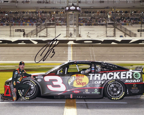 Revive the excitement of Daytona International Speedway with this AUTOGRAPHED 2023 Austin Dillon #3 DAYTONA 500 (Pit Road) RCR Team Signed NASCAR Photo. Austin Dillon's signature, captured in exquisite detail, adds unparalleled authenticity to this collectible.
