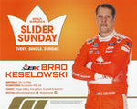 Autographed Brad Keselowski #6 King's Hawaiian SLIDER SUNDY Official Hero Card | Signed 8X10 Inch NASCAR Picture with Certificate of Authenticity.