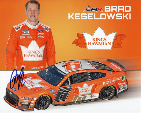 AUTOGRAPHED 2023 Brad Keselowski #6 King's Hawaiian SLIDER SUNDY (RFK Racing) Official Hero Card Signed 8X10 Inch Picture NASCAR Photo with COA