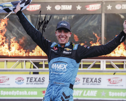 Carson Hocevar #42 NASCAR Texas Race Victory Signed Photo - Genuine Collectible from Exclusive Signing Event