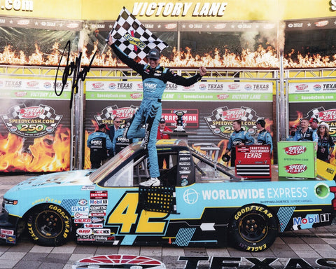 Authentic Carson Hocevar #42 NASCAR TEXAS WIN Collectible - Perfect Gift for Racing Fans, backed by a lifetime guarantee