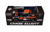 Autographed 2023 Chase Elliott #9 Hooters Racing diecast car with Certificate of Authenticity (COA), making it an ideal gift for passionate racing fans who appreciate authenticity and exclusivity. Showcasing the iconic Hooters livery, this Next Gen NASCAR collectible celebrates Elliott's partnership with Hendrick Motorsports in stunning detail, ensuring a piece of racing history for any enthusiast's collection.
