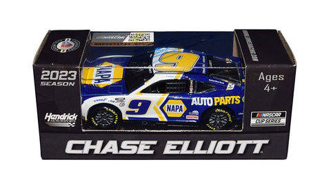 NASCAR Diecast Car - 2023 Chase Elliott #9 NAPA Racing Next Gen Camaro, signed and certified for authenticity, a must-have for fans.