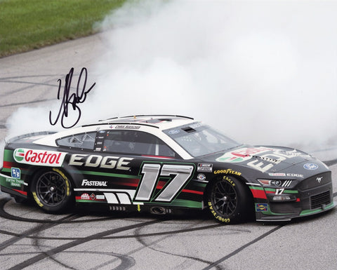 Experience the adrenaline of Chris Buescher's stunning victory and victory burnout at Michigan Speedway with this AUTOGRAPHED 2023 Chris Buescher #17 Castrol Racing MICHIGAN WIN Photo. Each signature is a testament to its authenticity, acquired through exclusive public/private signings and HOT Pass garage access. Your purchase comes complete with a Certificate of Authenticity, confirming its genuine nature. We proudly back this commitment with a 100% lifetime authenticity guarantee. 