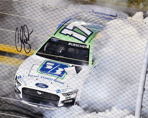 Revive the thrilling Daytona victory with this AUTOGRAPHED 2023 Chris Buescher #17 Fifth Third Bank DAYTONA WIN (Burnout) NASCAR Photo. Each signature represents authenticity, meticulously obtained through exclusive signings and exclusive garage area access via HOT Passes. Your purchase includes a Certificate of Authenticity, verifying its true origin.