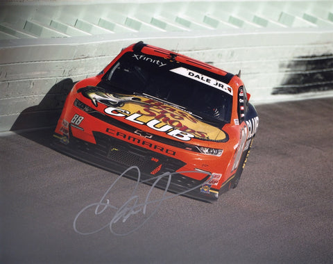 Capture the excitement of NASCAR with this autographed 2023 Dale Earnhardt Jr. #88 Bass Pro Shops Club silver signed 8x10 inch glossy NASCAR photo from the Homestead Xfinity Race. Authenticated signature and COA included. Limited stock!