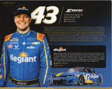 Autographed Erik Jones #43 Allegiant Racing Legacy Motor Club Official Hero Card | Signed 8X10 Inch NASCAR Picture with Certificate of Authenticity.