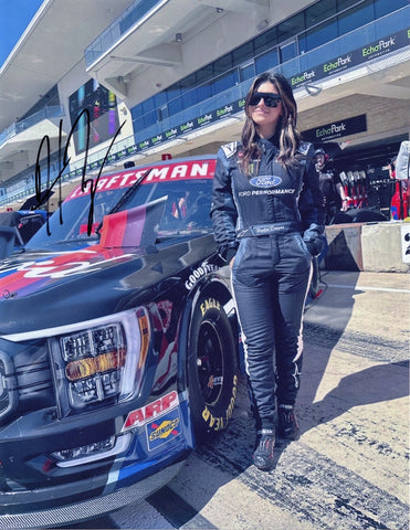 Autographed Hailie Deegan #13 Ford ThorSport Racing COTA RACE (Truck Series) Signed 9X11 Inch Picture NASCAR Photo | Genuine Signature | Certificate of Authenticity Included