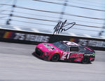 Relive Harrison Burton's special Darlington Throwback race with this autographed 9x11 glossy photo. Featuring the classic Wood Brothers paint scheme, this signed photo comes with a COA, ensuring its authenticity and offering a great gift for NASCAR enthusiasts.