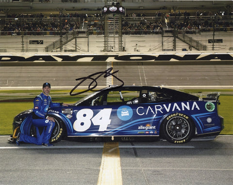 Autographed 2023 Jimmie Johnson #84 Carvana Racing DAYTONA 500 CAR signed 8x10 inch NASCAR glossy photo with Certificate of Authenticity (COA).
