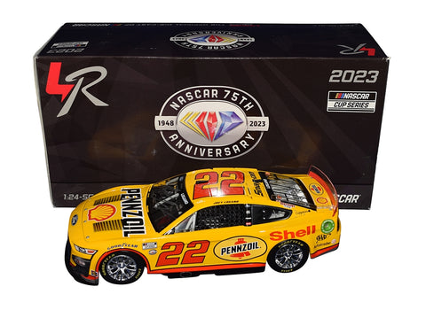 Immerse yourself in the world of NASCAR with the AUTOGRAPHED 2023 Joey Logano #22 Shell Pennzoil Racing (Next Gen Car) Team Penske Signed Lionel 1/24 Scale NASCAR Diecast Car with COA, numbered #178 of only 624 produced.