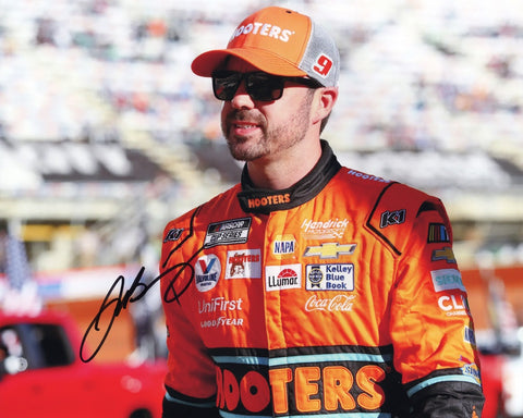 Autographed 2023 Josh Berry #9 Hooters Racing Hendrick NASCAR Photo - Genuine NASCAR memorabilia with Certificate of Authenticity, ideal for racing enthusiasts.