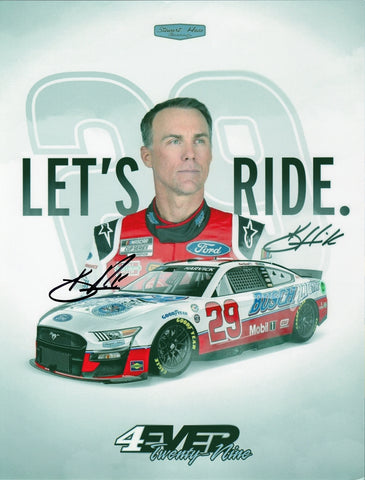 AUTOGRAPHED 2023 Kevin Harvick #29 Busch Light Racing 4EVER TWENTY-NINE Signed NASCAR Glossy Photo with COA - Capture the thrill of the North Wilkesboro All-Star Race with this autographed collectible photo.