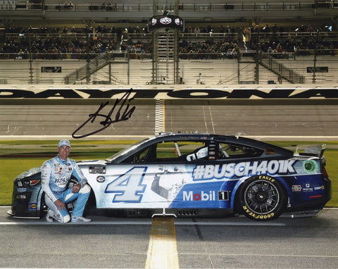 Autographed 2023 Kevin Harvick #4 Busch Beer Racing #BUSCH401K Next Gen Car Signed 8X10 Inch Picture NASCAR Glossy Photo with COA - Limited edition collectible featuring Harvick's signature, perfect for NASCAR enthusiasts.