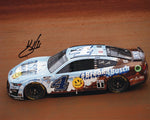 Join the farewell celebration of Kevin Harvick's illustrious career with this autographed 2023 #4 Busch Light Racing BRISTOL DIRT CAR 8x10 photo. Each signature symbolizes authenticity, acquired through exclusive signings. Includes a Certificate of Authenticity and our 100% lifetime guarantee.