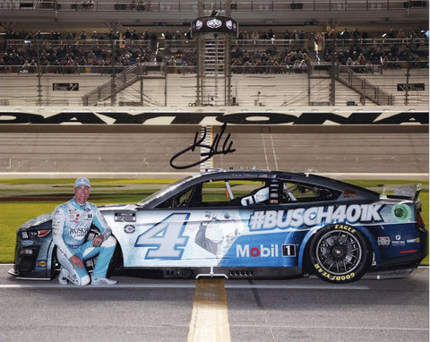 Join the celebration of Kevin Harvick's farewell season with this autographed 2023 #4 Busch Racing DAYTONA 500 CAR 8x10 photo. Each signature signifies authenticity, acquired through exclusive signings. Includes a Certificate of Authenticity and our 100% lifetime guarantee.