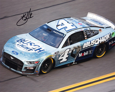 Mark the end of an era with this autographed 2023 #4 Busch Racing DAYTONA 500 CAR 8x10 photo, featuring #BUSCH401K. Limited stock—act now to secure your piece of NASCAR history!