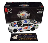 Autographed 2023 Kevin Harvick #4 Mobil 1 Racing 4EVER A CHAMPION Retirement diecast car. This collectible, signed through exclusive public and private signings with HOT Pass access, includes a Certificate of Authenticity and a lifetime authenticity guarantee. Ideal gift for NASCAR fans and collectors.