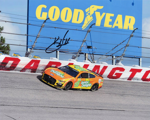 Breathe new life into your NASCAR collection with this AUTOGRAPHED 2023 Kevin Harvick #4 Sunny D Racing DARLINGTON THROWBACK (Final Season) Signed 8x10 Inch Picture NASCAR Photo. This captivating photograph transports you to a bygone era of racing, immortalizing Kevin Harvick's final season and the iconic Darlington Throwback race. 