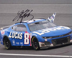 Relive the heart-pounding moment with an authentic Kyle Busch autographed 2023 Lucas Oil AUTO CLUB CALI WIN (Polish Victory Lap) RCR Team 8x10 photo. This collectible piece, complete with a Certificate of Authenticity, captures the electrifying post-race celebration, making it a must-have for racing fans and collectors.