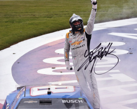AUTOGRAPHED 2023 Kyle Busch #8 Lucas Oil AUTO CLUB CALI WIN (Victory Celebration) Signed 8x10 Inch Picture NASCAR Photo with COA