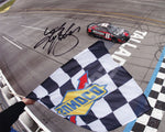 The ultimate gift for racing fans - 2023 Kyle Busch #8 McLaren Grills Talladega Win autographed photo, a piece of racing history in limited stock. Don't miss this unique collector's item celebrating a legendary checkered flag victory at Talladega!
