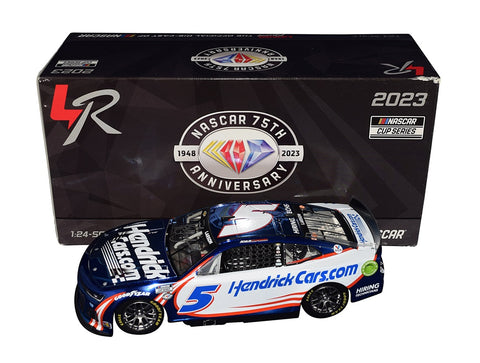 This limited-edition 1/24 scale Diecast Car features the authentic signature of Kyle Larson, a NASCAR sensation, on its stunning Color Chrome finish. Each collectible includes a Certificate of Authenticity and our 100% lifetime authenticity guarantee.