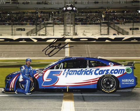 Autographed Kyle Larson #5 Hendrick Motorsports DAYTONA 500 RACE Next Gen Car NASCAR Photo | Signed 8X10 Inch Picture with Certificate of Authenticity