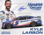 Autographed Kyle Larson #5 Hendrick Motorsports HOME RACE EDITION (Next Gen Car) Official Hero Card Signed 8X10 Inch Picture NASCAR Photo | Certificate of Authenticity Included