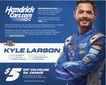 Autographed Kyle Larson #5 Hendrick Motorsports HOME RACE EDITION (Next Gen Car) Official Hero Card Signed 8X10 Inch Picture NASCAR Photo | COA Included
