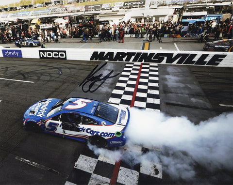 Autographed Kyle Larson #5 Hendrick Motorsports MARTINSVILLE RACE WIN Victory Burnout Next Gen Car NASCAR Photo | Signed 8X10 Inch Picture with Certificate of Authenticity