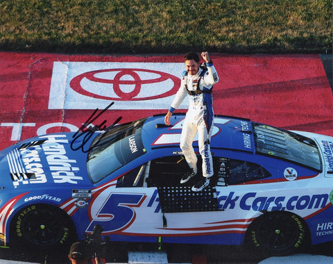 Autographed Kyle Larson #5 Hendrick Motorsports RICHMOND WIN Victory Celebration Next Gen Car Signed 8X10 Inch Picture NASCAR Photo | Certificate of Authenticity Included