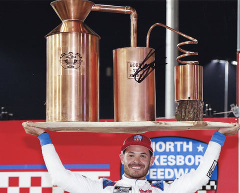 Experience the pinnacle of Kyle Larson's historic North Wilkesboro Speedway ALL-STAR WIN (Victory Lane Trophy) with an autographed 2023 Kyle Larson #5 Hendrick 8x10 Photo, capturing the glory of NASCAR's Victory Lane celebrations.