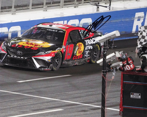 Capture the exhilarating moment of Martin Truex Jr.'s triumph at the LA COLLISIUM WIN with this authentic autographed 2023 NASCAR photo. Each signature is meticulously obtained through exclusive signings, ensuring its uniqueness and value for any racing enthusiast or collector.